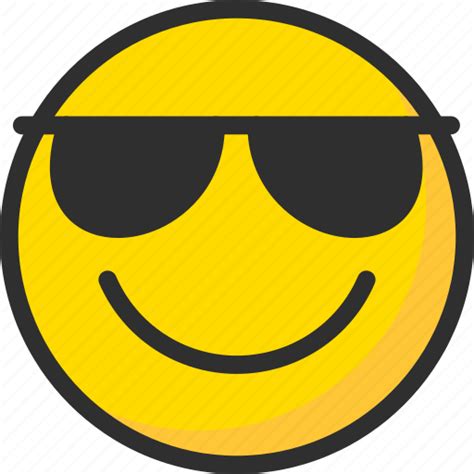 Emoji Emoticon Face Glasses Mood Smile Sun Icon