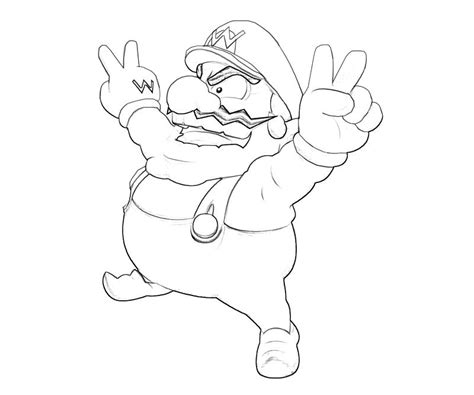 wario coloring coloring pages