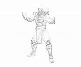 Mortal Coloring Raiden Pages Combat Character Sketch Another Printable Template sketch template