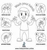 Hands Wash Coloring Pages Washing Kids Worksheets Hand Activities Print Totally Important Come These sketch template