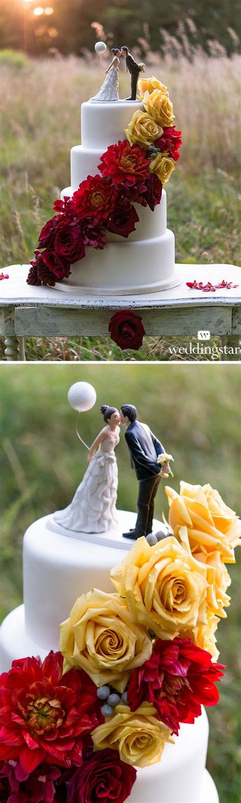 Cute Balloon Kiss Couple Wedding Cake Topper Romantic