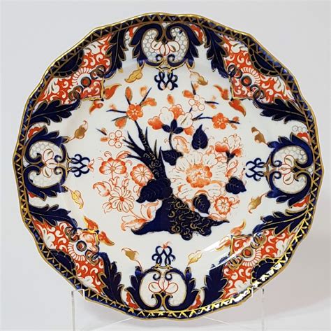 antique royal crown derby imari plate