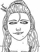 Headshot Lineart sketch template