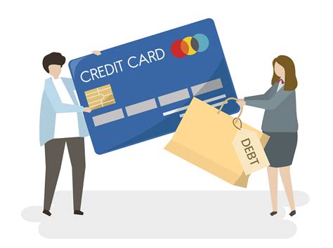 illustration  people   credit card   vectors
