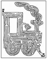 Mazes Coloring Kids Maze Printable Pages sketch template
