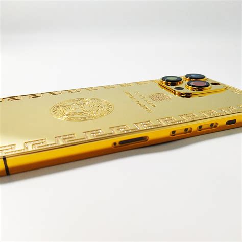 Customizable Engraved Logo Luxury Real Gold Plated Mobile Phone Housing