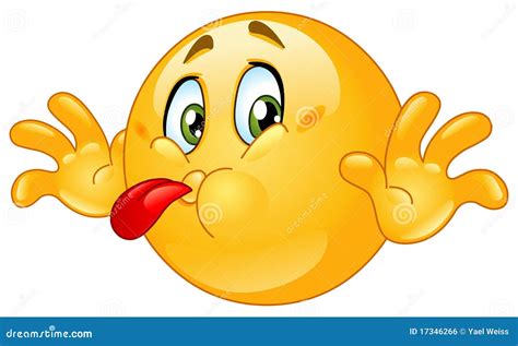 zunge heraus emoticon lizenzfreies stockbild bild