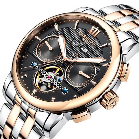carnival luxury business men automatic mechanical watches stainless