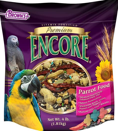browns encore premium parrot bird food  lb bag chewycom