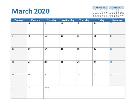 march april printable calendar templates