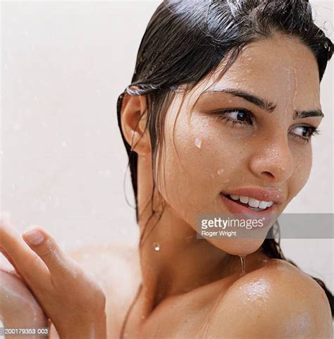 Woman Wet Hair Shower Photos And Premium High Res Pictures Getty Images