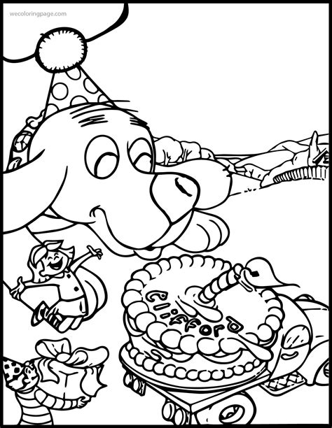 clifford  big red dog thinking adventures coloring page