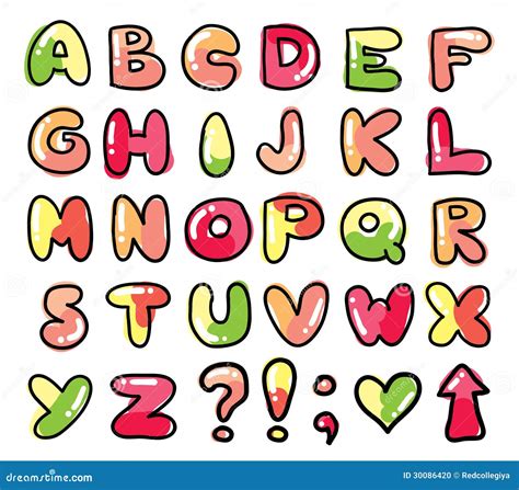 funny alphabet stock vector illustration  childhood