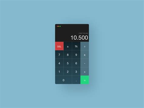minimalistic calculator design  gradient  kostas papageorgiou  dribbble