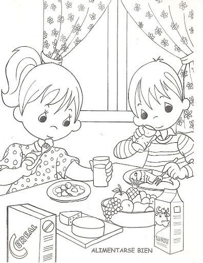 kids eating healthy  coloring pages coloring pages