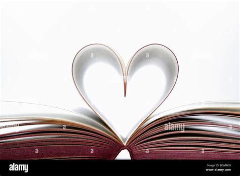 book pages heart shaped stock photo alamy