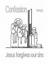 Coloring Catholic Kids Confession Pages Reconciliation First Sacrament Going Color Jesus Printable Colouring Confessions Religious Draw Teacherspayteachers Boy Activities Drawing sketch template