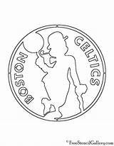 Celtics Boston Logo Stencil Nba Coloring Template Printable Celtic Basketball sketch template