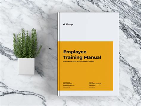 training manual template indesign