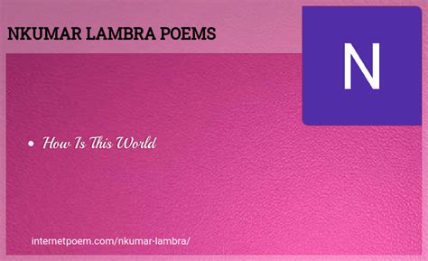 nkumar lambra animal poems