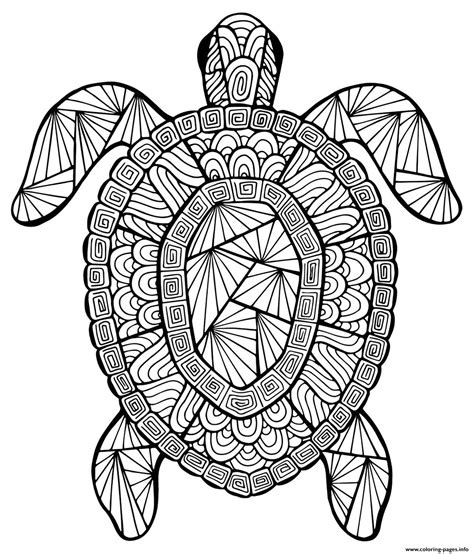 advanced animal incredible turtle coloring pages printable