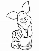 Piglet Coloring Pages Pig Printable Pooh Winnie Disney Cartoon Kids Print Clipart Adorable Colouring Color Para Drawing Sheets Cute Happy sketch template