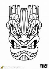 Tiki Totem Tete Serpent Hugolescargot Masque Coloring Kopf Tête Pole Maori Malvorlagen Tahiti Polynésien Maske Stencil Partager Hotelscombined sketch template