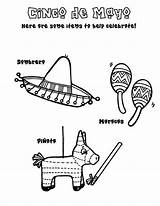 Coloring Cinco Mayo Pinata Pages Sombrero Maracas Celebrate Drawing Occasions Holidays Special Color Getdrawings Printable Drawings sketch template