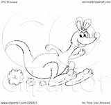 Hopping Kangaroo Outline Coloring Illustration Royalty Clipart Rf Bannykh Alex sketch template