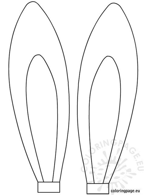 easter rabbit ears template coloring page