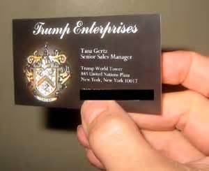 trump enterprises business cards
