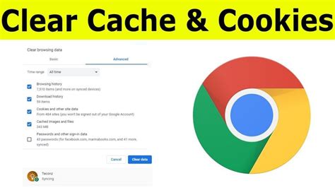 clear google chrome cache cookies  browsing history