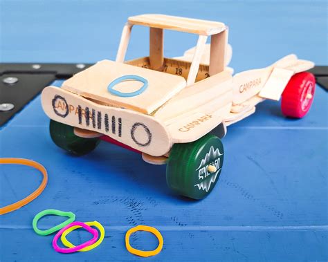 rubber band powered car power cars car rubber bands