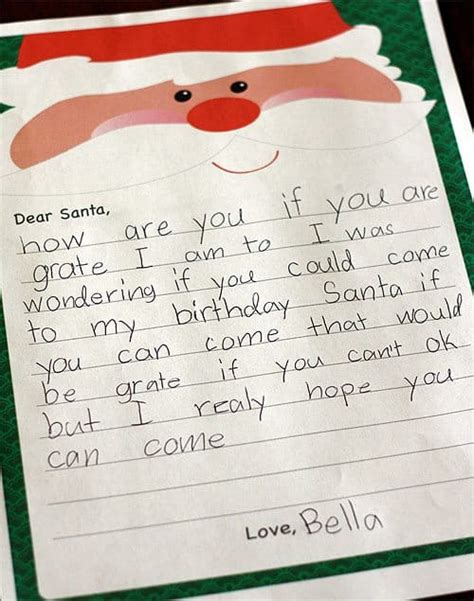 write  letter  santa claus template