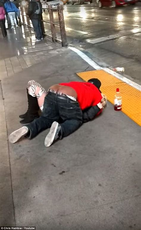 man takes advantage of intoxicated woman on vegas strip daily mail online