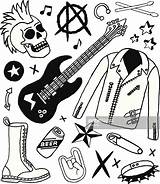 Punk Rock Coloring Pages Jacket Leather Clipart Cliparts Getcolorings Library Good Printable sketch template