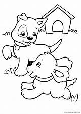 Coloring4free Puppies Coloring Pages Grass Playing Related Posts sketch template