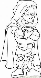 Coloring Doom Dr Pages Super Coloringpages101 Squad Hero Show Popular sketch template
