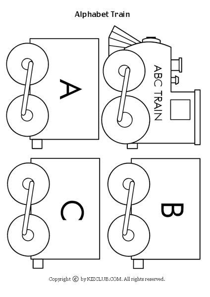 alphabet train printables template  pre  st grade lesson