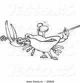 Violin Crab Outlined Fiddler sketch template