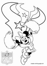 Coloring Pages Texans Houston Nfl Minnie Mouse Cheerleader sketch template