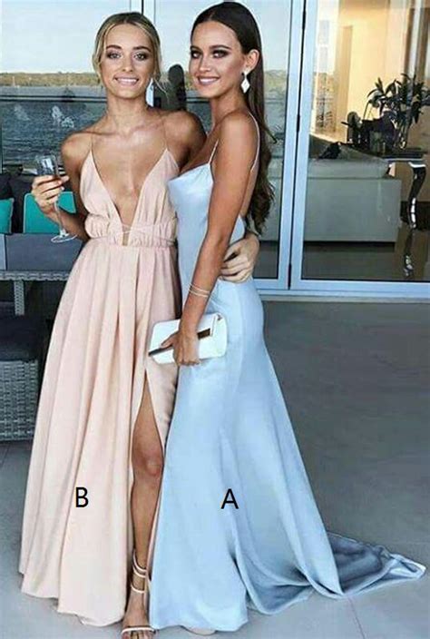 sexy 2017 prom dresses long with spaghetti straps deep v