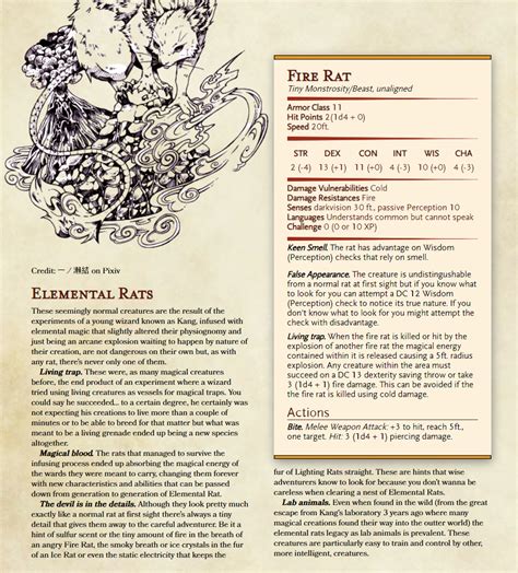 ehomebrew elemental rats link  comments   kinds  elemental rats fire ice
