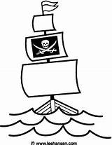 Pirate Ship Coloring Printable Pirates Roger Jolly Flag Sail Adobe Pdf Rough sketch template