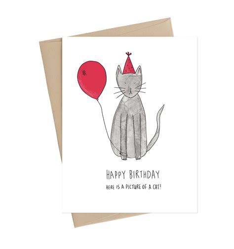 printable cat birthday card printable templates
