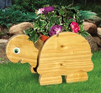 turtle flower pot planter wood plan planter woodworking plans