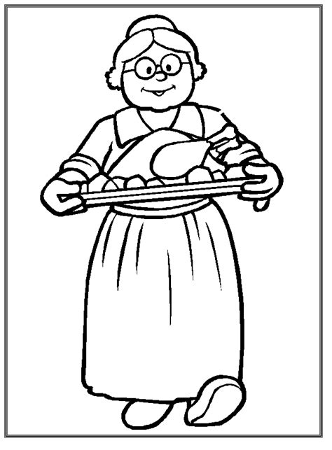 grandma thanksgiving coloring pages coloring page book