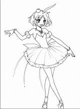 Coloring Tutu Pages Anime Princess Skirt Getcolorings Template Print Comments Books sketch template