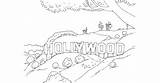Hollywood Sign Coloring Colouring Pages Popsugar Smart Living Adults sketch template
