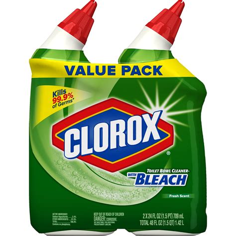 clorox toilet bowl cleaner  bleach fresh scent  ounces  pack